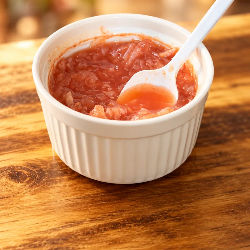Ají rosado casero para acompañar las empanadas de carne en Neiva